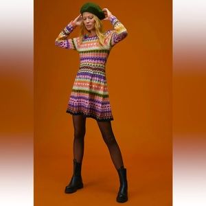 Anthropologie Maeve Sweater Mini Dress XL